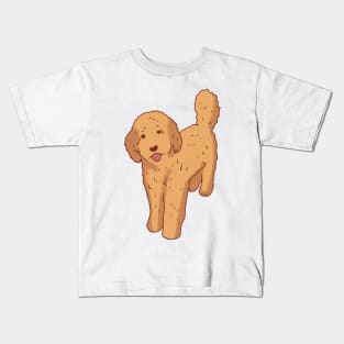 Golden doodle illustration Kids T-Shirt